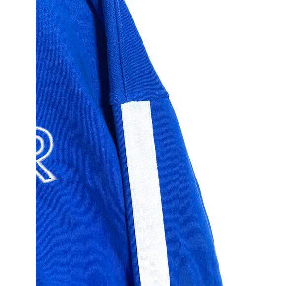 Tommy Hilfiger Sport Spell Out Cropped Blue White Sweatshirt Pullover Womens XL - Picture 3 of 5